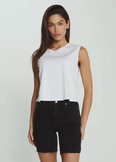 7diamonds Modal V Neck Tank In White