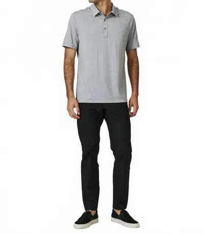 7diamonds Nikos Short Sleeve Polo In Grey In Gray