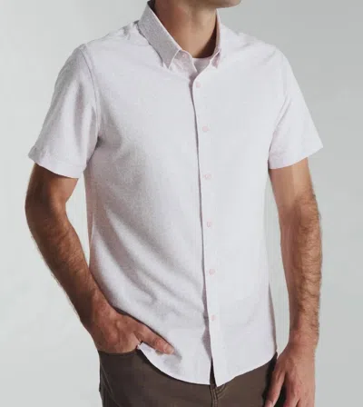 7diamonds Olivier Short Sleeve Shirt In Rose In White