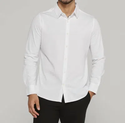 7diamonds Oxford Stretch Long Sleeve Shirt In White
