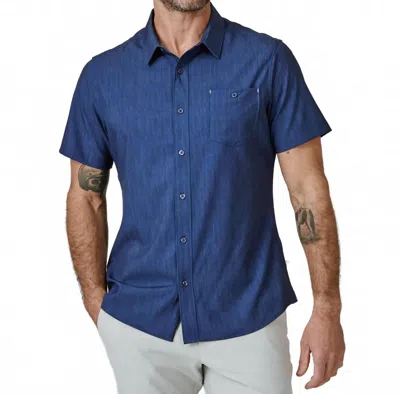 7diamonds Pisco Short Sleeve Shirt In Navy In Blue