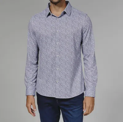 7diamonds Prague Long Sleeve Shirt In Stone Rose In Blue