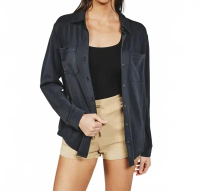 7diamonds Rev Relaxed Fit Perfect Blouse In Anthracite In Gray