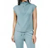 7diamonds Rev Sleeveless Half Zip Pullover In Ocean In Blue