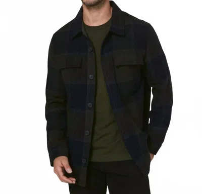7diamonds Sea Ranch Overshirt Jacket In Dark Olive In Multi