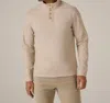 7diamonds Stratton Textured Pullover In Khaki In Neutral