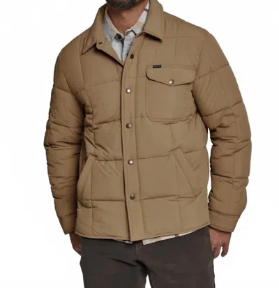 7diamonds Summit Quilted Puffer Jacket In Tan In Green
