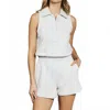 7diamonds Terry Polo Romper In Heather Grey In Gray