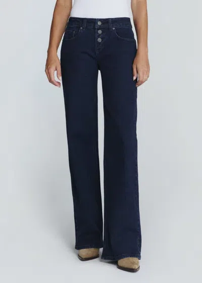 7diamonds The Icon Button Straight Leg Jean In Dark Indigo
