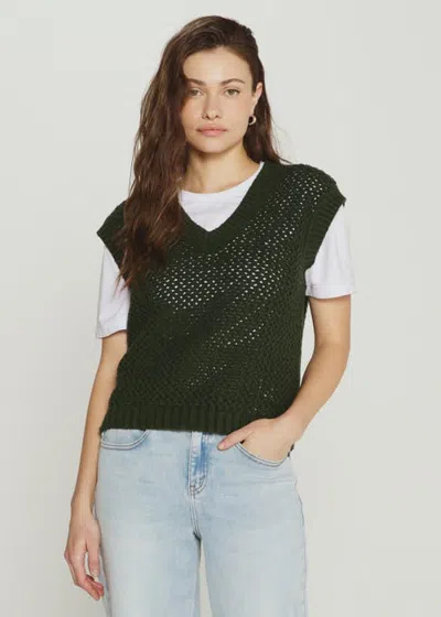 7diamonds Tory Sweater Vest In Forest Green