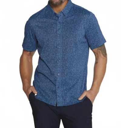 7diamonds Velora Short Sleeve Shirt In Midnight In Blue