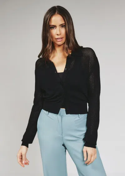 7diamonds Willow Knit Cardigan In Black