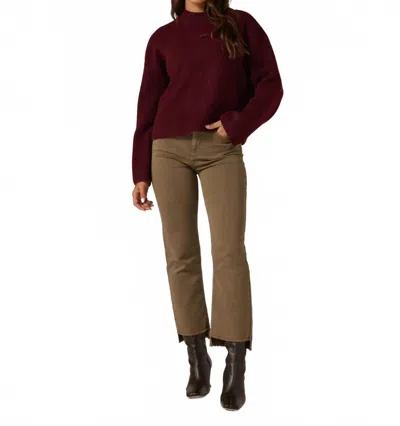 7diamonds Wren Knitted Sweater In Burgundy In Red