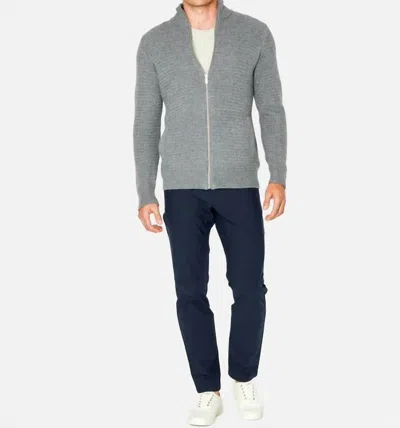 7diamonds Yosemite Knit Zip Sweater In Heather Charcoal In Gray