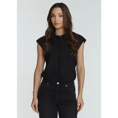 7diamonds Zuma Cap Sleeve Shirt In Black