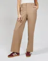 7diamonds Zuma High Waisted Trouser In Stone In Brown