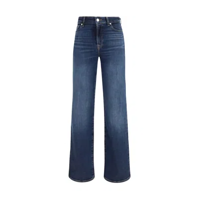 7for Blue Cotton Bootcut Jeans