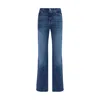 7for Blue Cotton Bootcut Jeans