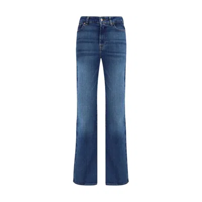 7for Blue Cotton Bootcut Jeans