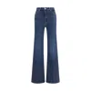7for Blue Cotton Flared Jeans