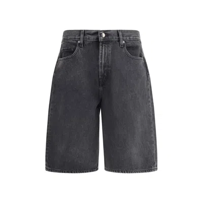 7for Denim Caviar Shorts In Black