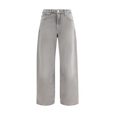 7for Gray Cotton Relaxed Fit Jeans