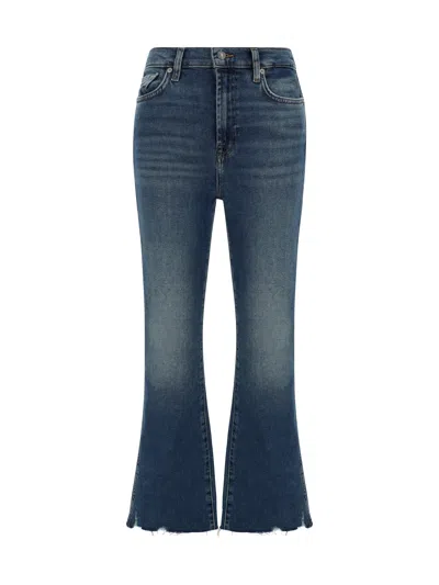 7for Kick Luxe Jeans In Dark Blue