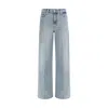 7for Light Blue Cotton Relaxed Fit Jeans In Blue