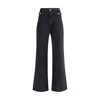 7for Lotta Wide Leg Jeans In Black