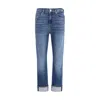 7for Relaxed Skinny Jeans In Blue