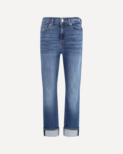 7for Relaxed Skinny Jeans In Blue
