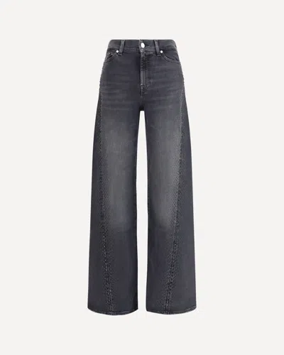 7for Rhinestone Jeans In Black