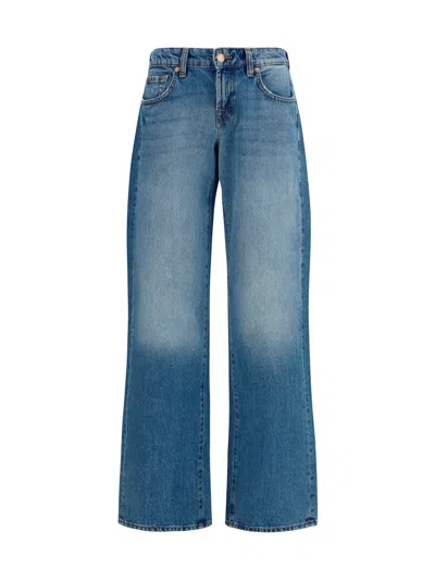 7for Straight-leg Cotton Jeans In Blue