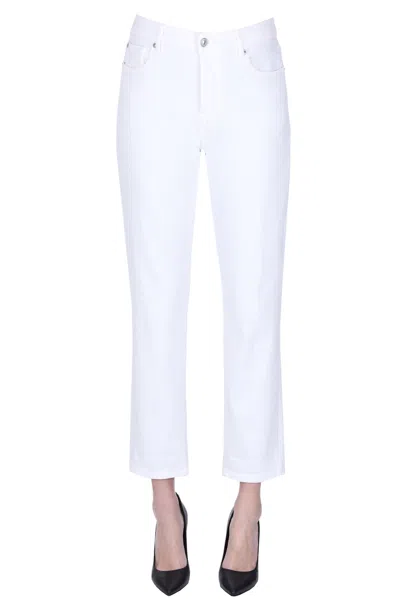 7forallmankind Josephina Cropped Jeans In White
