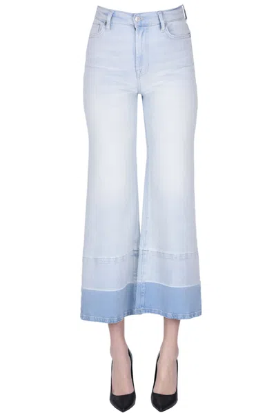 7forallmankind The Cropped Jo Jeans In Light Denim
