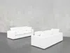 7th Avenue 2-2 Sofa Set In Natural White