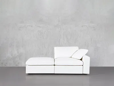 7th Avenue 2-seat Modular Corner Right Lounger Loveseat - Pure White / Classic / Slim
