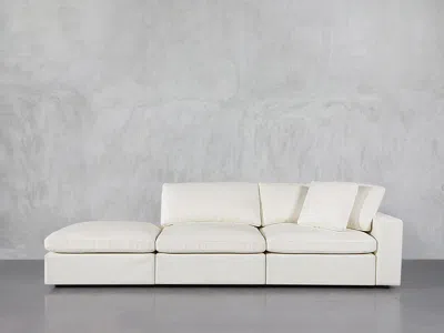 7th Avenue 3-seat Modular Corner Right Lounger Sofa - Natural White / Classic / Slim
