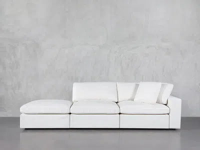 7th Avenue 3-seat Modular Corner Right Lounger Sofa - Pure White / Classic / Slim