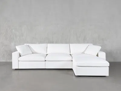7th Avenue 4-seat Modular Chaise Sectional In White
