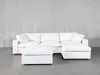 7th Avenue 4-seat Modular Chaise Sectional With Ottoman In Natural White