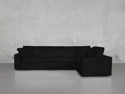 7th Avenue 4-seat Modular Corner Right Sectional - Charcoal Black / Classic / Standard