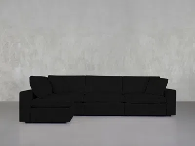 7th Avenue 4-seat Modular Open Corner Sectional - Charcoal Black / Classic