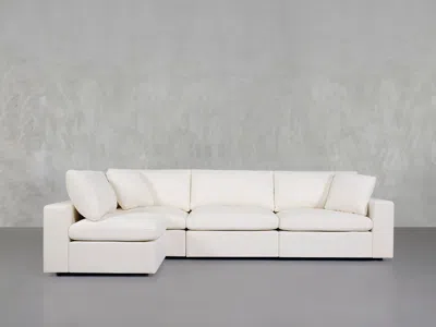 7th Avenue 4-seat Modular Open Corner Sectional - Natural White / Classic