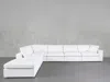 7th Avenue 6-seat Modular Corner Lounger Sectional In Pure White