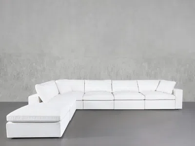 7th Avenue 6-seat Modular Corner Lounger Sectional In White