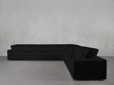 7th Avenue 6-seat Modular Corner Right Sectional - Charcoal Black / Classic / Standard