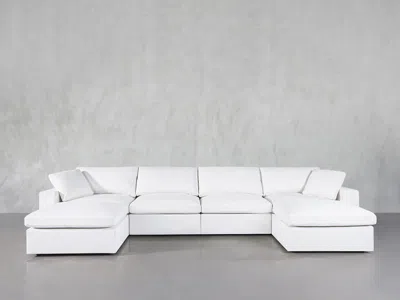7th Avenue 6-seat Modular Double Chaise Sectional In White