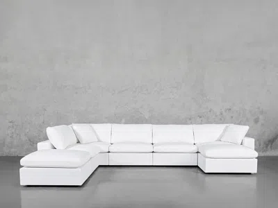 7th Avenue 7-seat Modular Chaise Corner Lounger Sectional In White