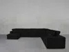 7th Avenue 7-seat Modular Chaise Corner Right Sectional - Charcoal Black / Classic / Standard In Black